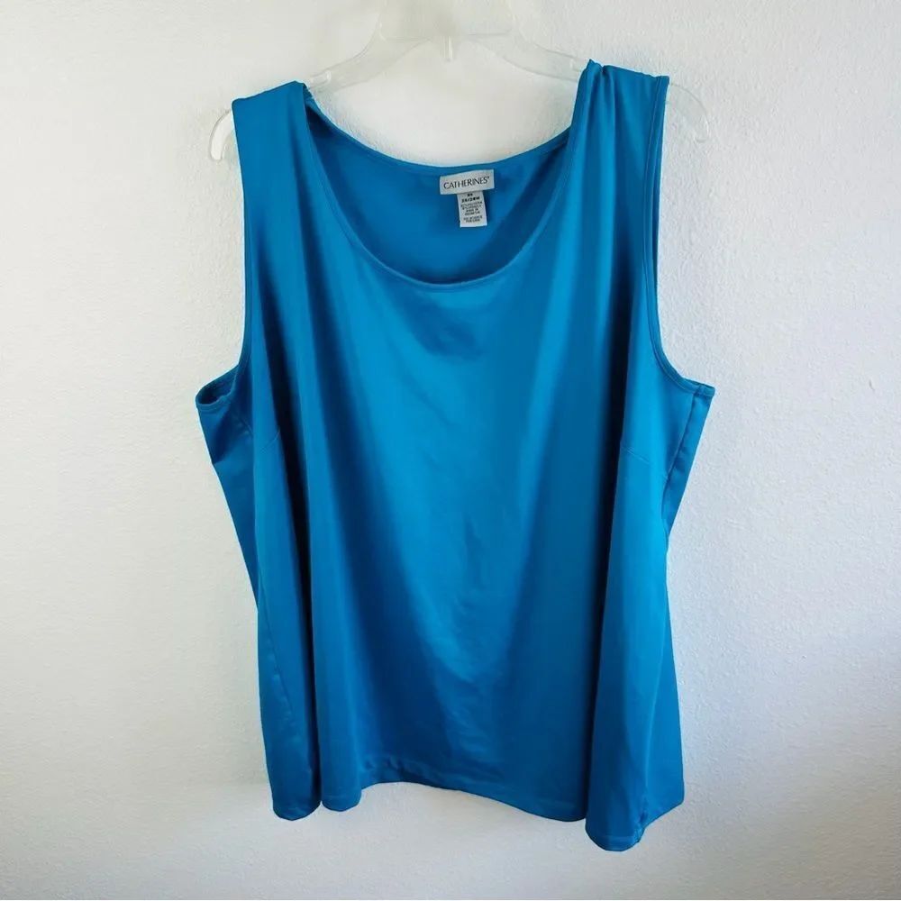 Catherine’s Turquoise Shell Tank Top Size 26/28‎